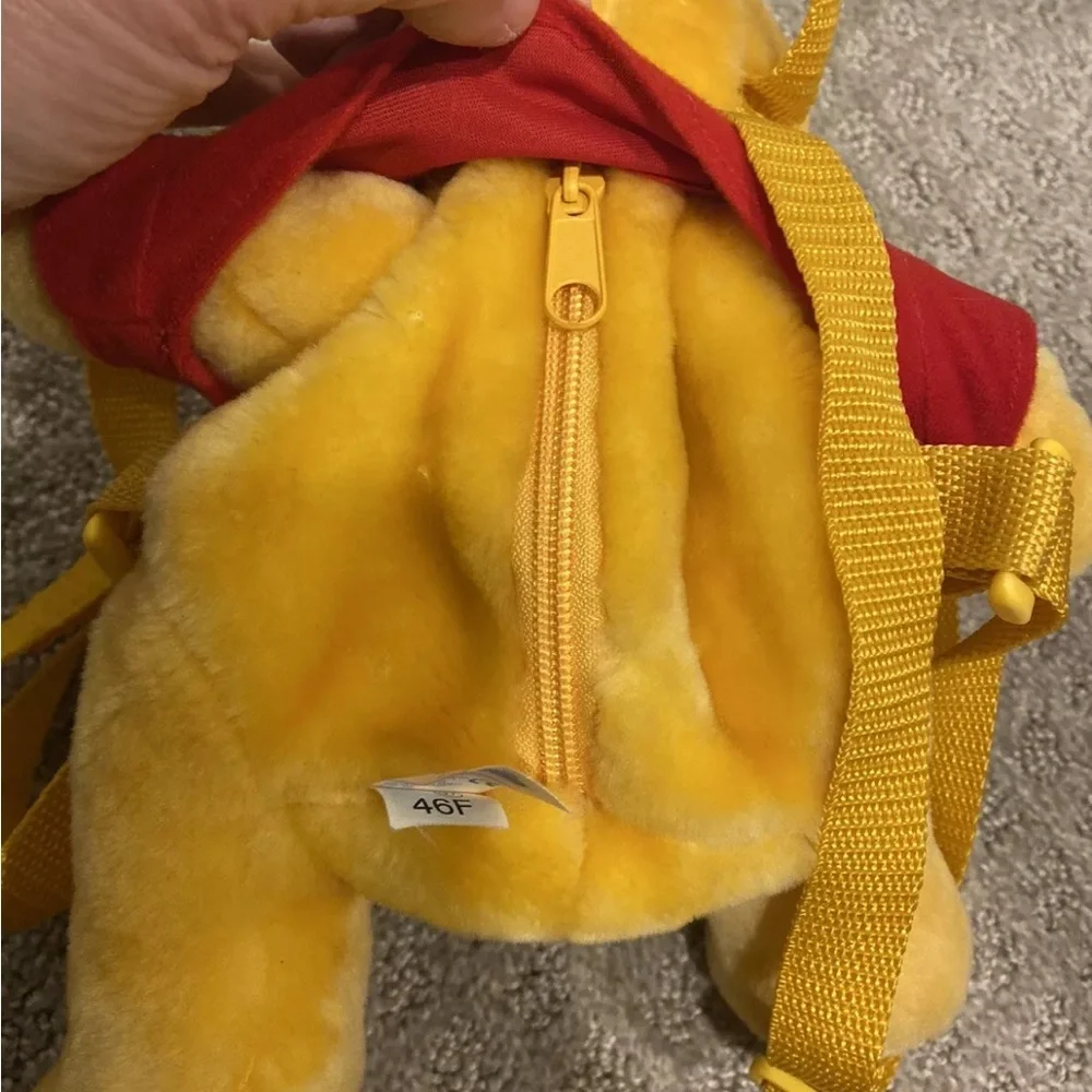 Disney Yellow & Red Winnie the Pooh Plush Kids Backpack
